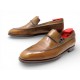 CHAUSSURES BERLUTI MOCASSINS 9071 7.5 41.5 EN CUIR PATINE MARRON LOAFERS 2150€