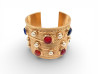 rare bracelet manchette chanel byzantin gripoix 1970