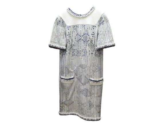 robe chanel p47905k06127 38 m ornements sequins