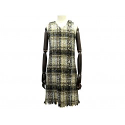 ROBE CHANEL P62392V47991 38 M FOURREAU TWEED PLAID MULTICOLORE DRESS 2000S 6800€