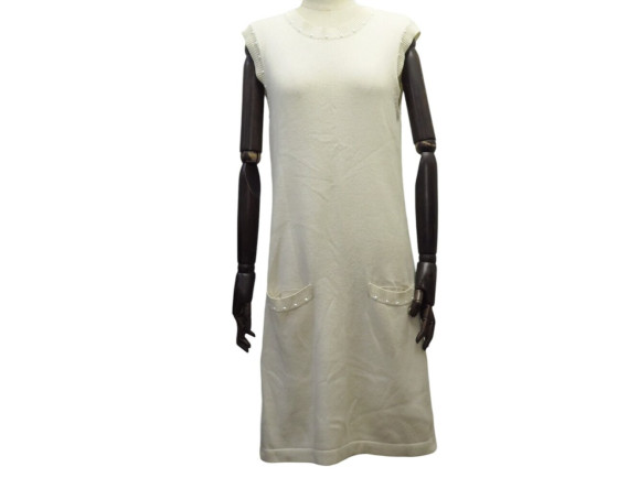 robe chanel p53637k06956 s 36 cachemire coton poches