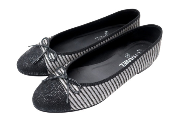  chaussures ballerines chanel g02819 logo cc 40