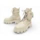 NEUF CHAUSSURES PRADA BOTTINES MONOLITH 37.5 IT 38.5 FR CUIR COMBAT BOOTS 1450€