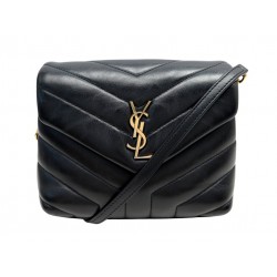SAC A MAIN SAINT LAURENT LOULOU TOY 630951 CUIR NOIR BANDOULIERE HAND BAG 1600€