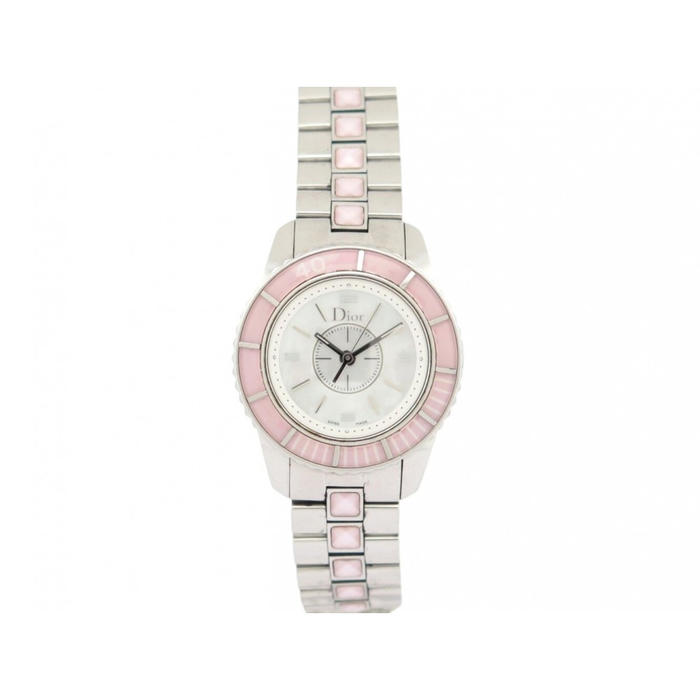 MONTRE CHRISTIAN DIOR CHRISTAL CD112110 28MM ACIER STEEL QUARTZ LADY WATCH 2490€