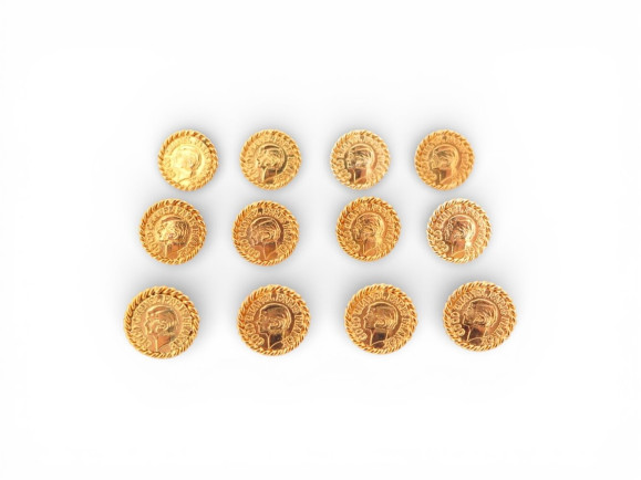lot de 12 boutons chanel portrait coco chanel