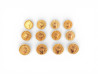 lot de 12 boutons chanel portrait coco chanel