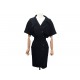 NEUF ROBE MANTEAU CHANEL BOUTONS LOGO CC 38 M EN LAINE NOIR NEW WOOL DRESS 6500€