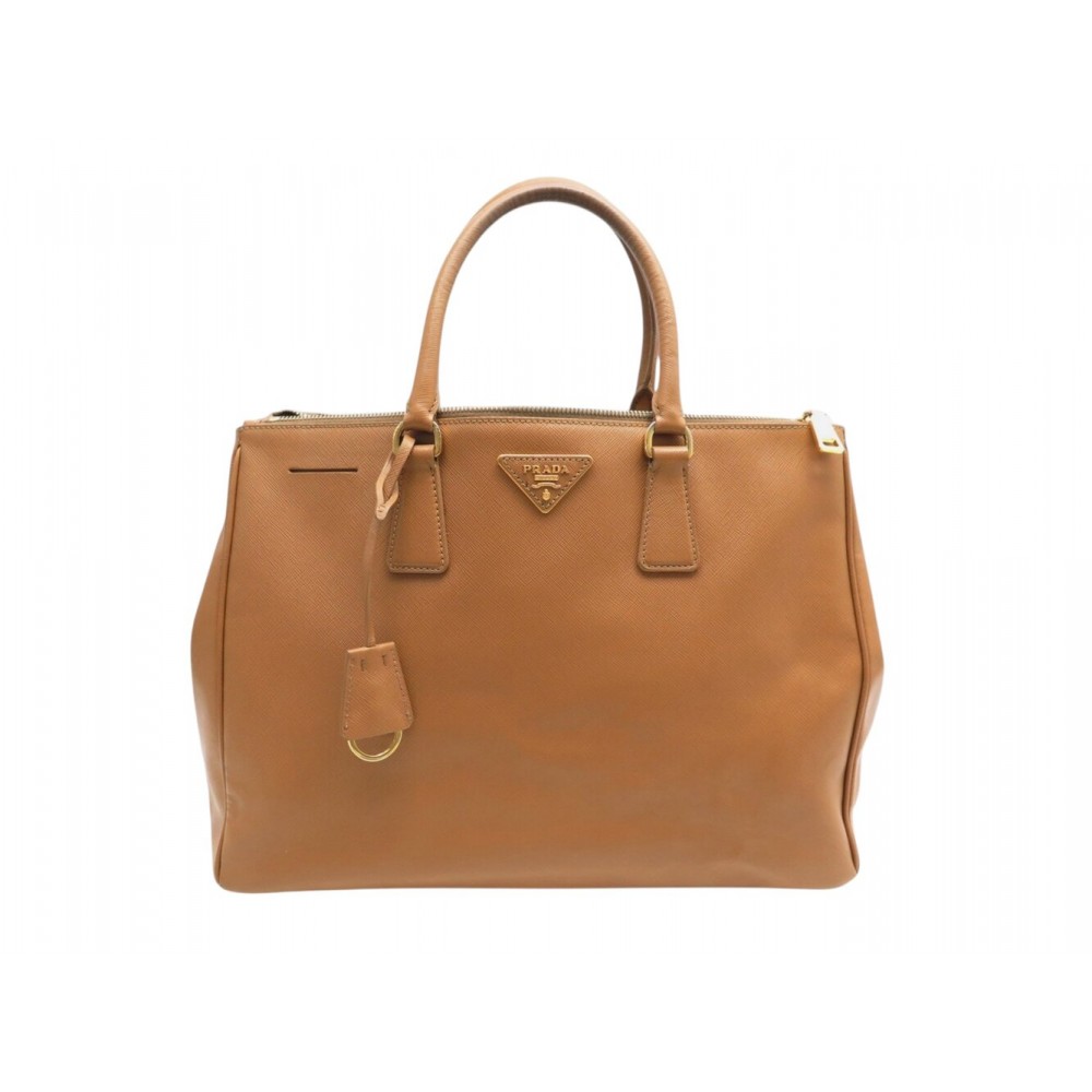SAC A MAIN PRADA GRAND GALLERIA GM EN CUIR GRAINE SAFFIANO GOLD HAND BAG 4000€