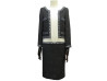 robe chanel p54153 38 m en tweed trompe l'oeil veste