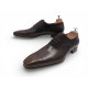 CHAUSSURES SANTONI RICHELIEU 10039 10.5 IT 45.5 FR BOUTS FLEURIS CUIR SHOES 690€