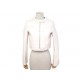 VESTE CHRISTIAN DIOR BLOUSON BIKER 34 XS EN CUIR BLANC ROSE LEATHER COAT 4800€