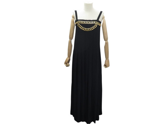robe chanel details grosse chaine 38 m laine