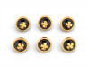 lot de 6 boutons chanel lucky charms trefles