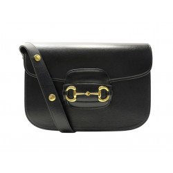 SAC A MAIN GUCCI HORSEBIT 1955 602204 EN CUIR NOIR BANDOULIERE HAND BAG 2980€