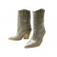 CHAUSSURES FENDI SANTIAGS BOOTS DE COWBOY IMPRIME TARTAN 38 IT 39 FR BOOTS 1200€