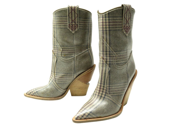 chaussures fendi santiags boots de cowboy imprime