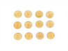 lot de 12 boutons chanel logo cc stries metal