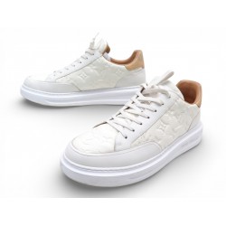 BASKETS LOUIS VUITTON BEVERLY HILLS CUIR MONOGRAM EMPREINTE 10 44.5 SNEAKER 870€