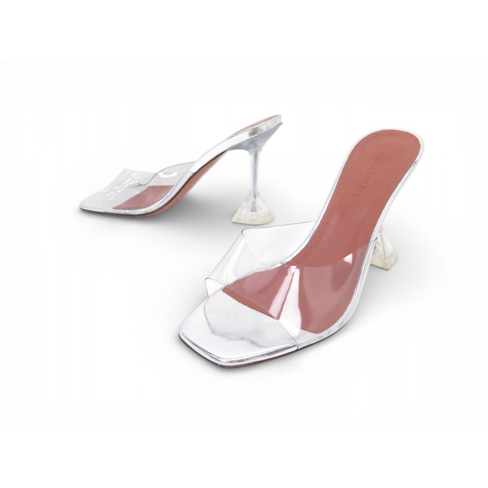 NEUF CHAUSSURES AMINA MUADDI MULES LUPITA P00681172 37.5 IT 38.5 FR SHOES 590€
