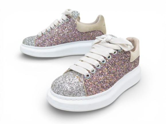 chaussures alexander mc queen oversize glitter disco