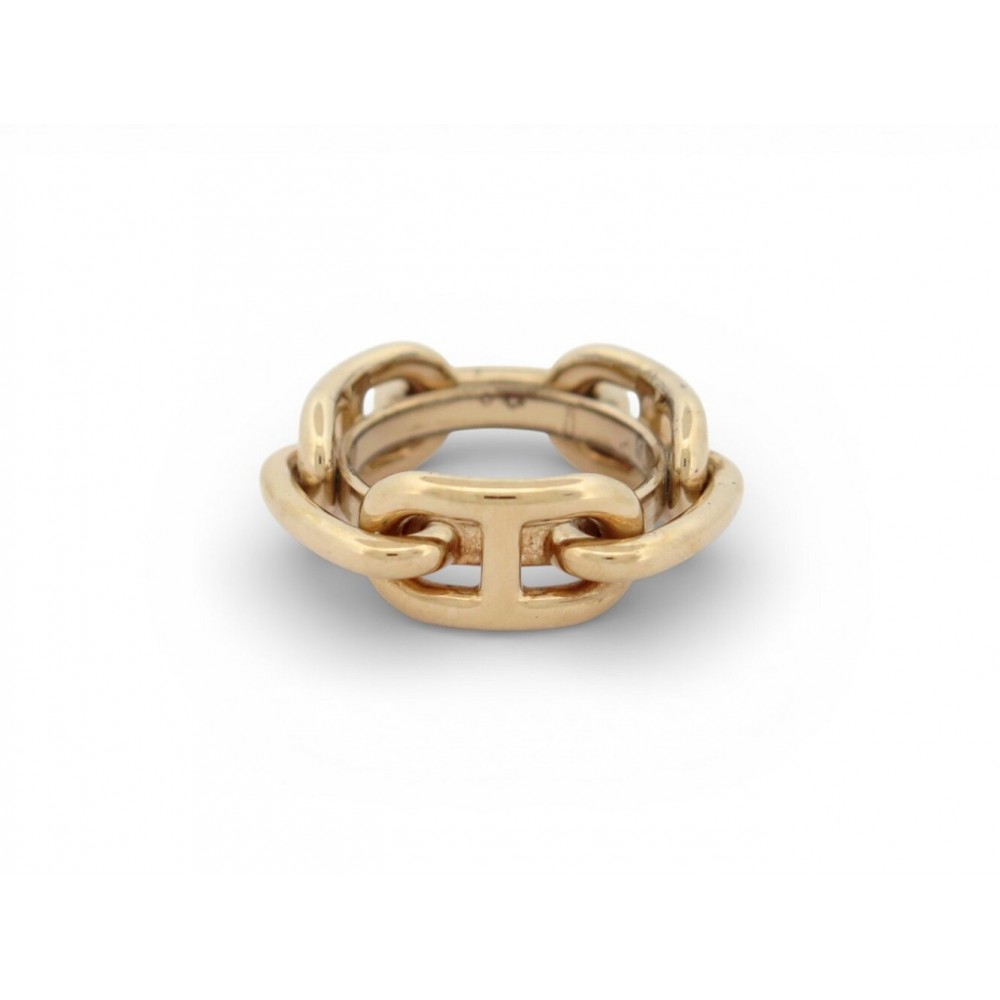 ANNEAU DE FOULARD HERMES REGATE CHAINE D'ANCRE EN METAL DORE SCARF RING 220€