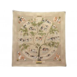 VINTAGE FOULARD HERMES LE POITEVIN CARRE 90 CM EN CACHEMIRE ET SOIE SCARF 895€