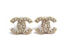  boucles d'oreilles chanel logo cc perles a64766