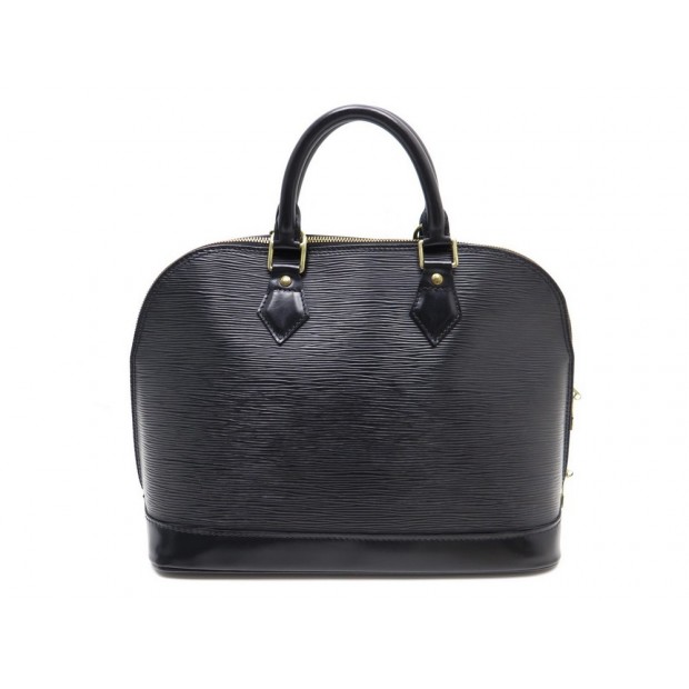 SAC A MAIN LOUIS VUITTON ALMA CUIR EPI NOIR PM M40302 HAND BAG BLACK PURSE 1520€