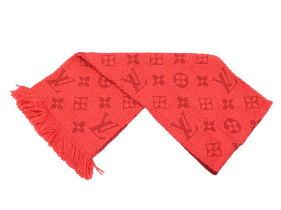  echarpe louis vuitton logomania en laine et soie