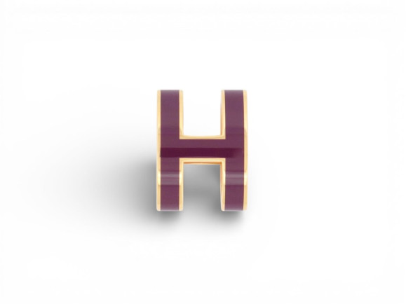  pendentif hermes pop h laque violet grenat