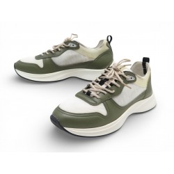 CHAUSSURES DIOR B25 RUNNER 3SN259ZIU BASKETS 45 CUIR & TOILE SNEAKERS SHOES 890€