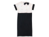  robe chanel noeud soie noire blanche 36 s