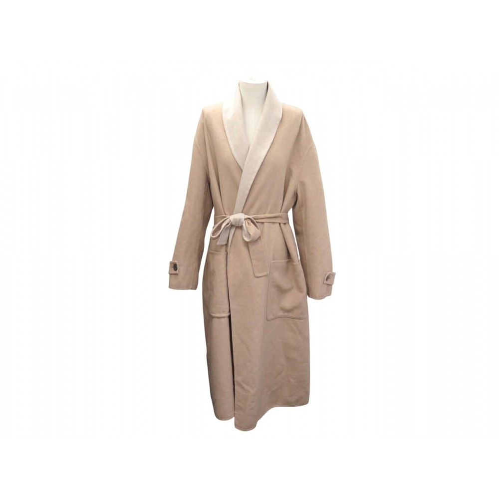 NEUF MANTEAU LONG LOEWE OVERSIZE AVEC CEINTURE M 40 EN LAINE COAT JACKET 3600€