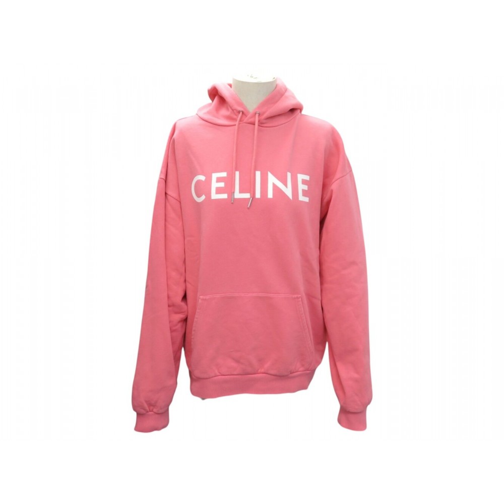 SWEAT A CAPUCHE CELINE HOODIE LOOSE 2Y321670Q L 42 MOLLETON COTON ROSE PULL 790€