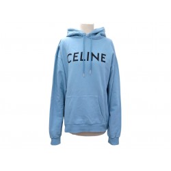 NEUF SWEAT A CAPUCHE CELINE HOODIE LOOSE 2Y321670Q L 42 MOLLETON COTON BLEU 790€