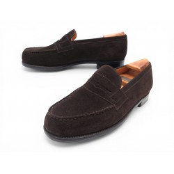 NEUF CHAUSSURES JM WESTON MOCASSINS 180 DAIM MARRON 6.5C 40.5 + EMBAUCHOIRS 900€