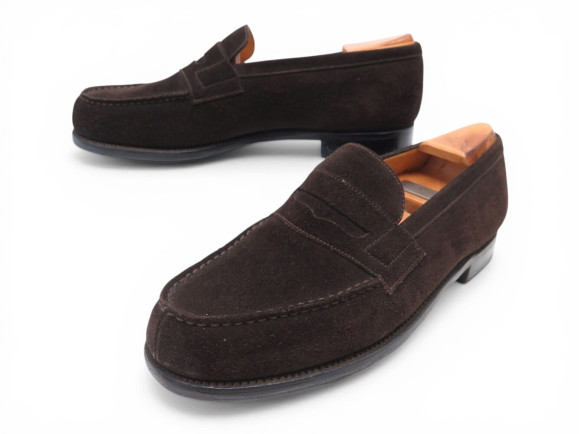  chaussures jm weston mocassins 180 daim marron