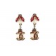 NEUF BOUCLES D'OREILLES CHANEL LOGO CC COCCINELLE EMAIL LADY BUG EARRINGS 750€