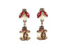  boucles d'oreilles chanel logo cc coccinelle