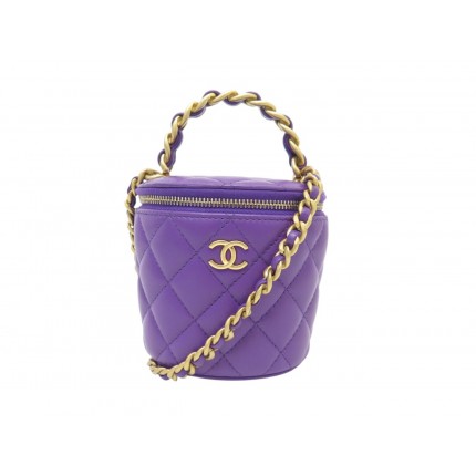 NEUF SAC A MAIN CHANEL AFTERNOON TEA TOP HANDLE VANITY CUIR MATELASSE BAG 4000€