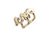  1 boucle d'oreille chanel ear cuff logo cc perle