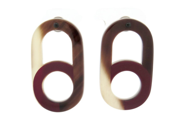 boucles d'oreilles hermes variation en corne de buffle