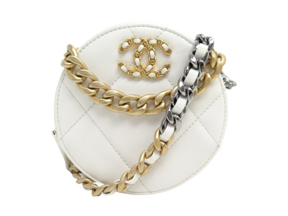 sac a main chanel 19 rond ap0945 cuir matelasse