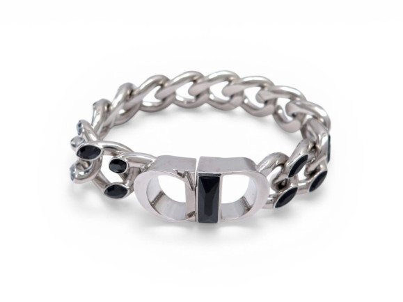  bracelet dior gourmette logo cd strass b1664a