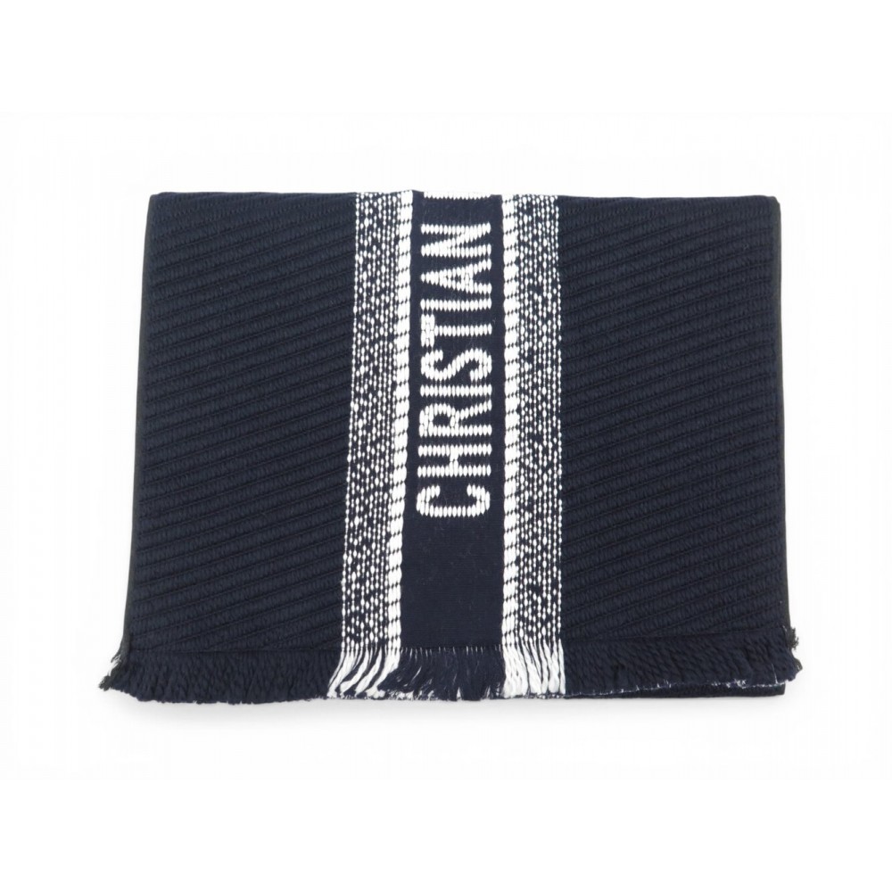 NEUF ECHARPE CHRISTIAN DIOR REVERSIBLE TOILE OBLIQUE UNIVERSITY LAINE SCARF 750€