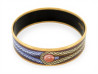bracelet hermes large en email multicolore et plaque