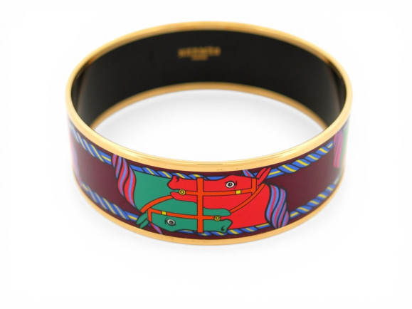 bracelet hermes quadrige large email multicolore