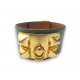 BRACELET HERMES COLLIER DE CHIEN MEDOR CDC 15-18 CM CUIR EPSOM VERT BANGLE 1250€
