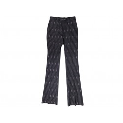 NEUF PANTALON GUCCI 523593 LOGO SIGNATURE 42 IT 38 FR LAINE NOIR TROUSERS 1300€